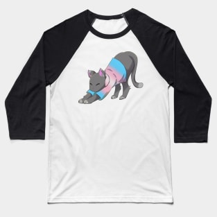 Trans cat stretching Baseball T-Shirt